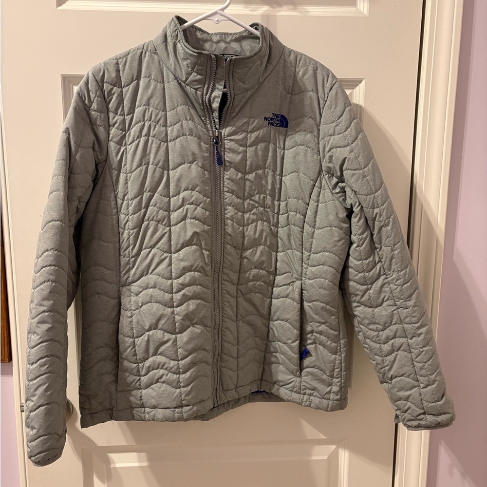 The North Face Light Gray Quilted Jacket